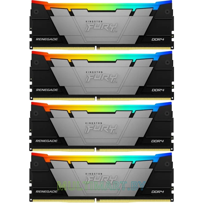 Оперативная память Kingston FURY Renegade RGB 4x16GB DDR4 PC4-28800 (KF436C16RB12AK4/64)